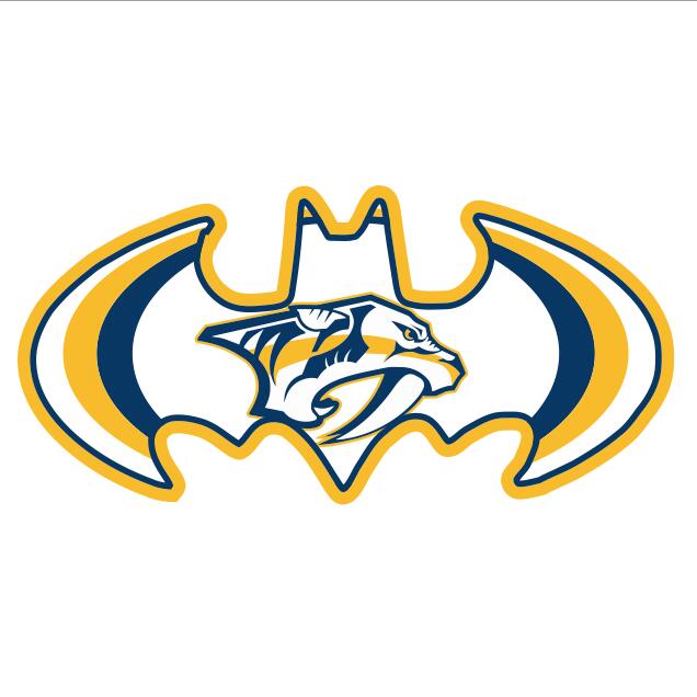 Nashville Predators Batman Logo iron on transfers